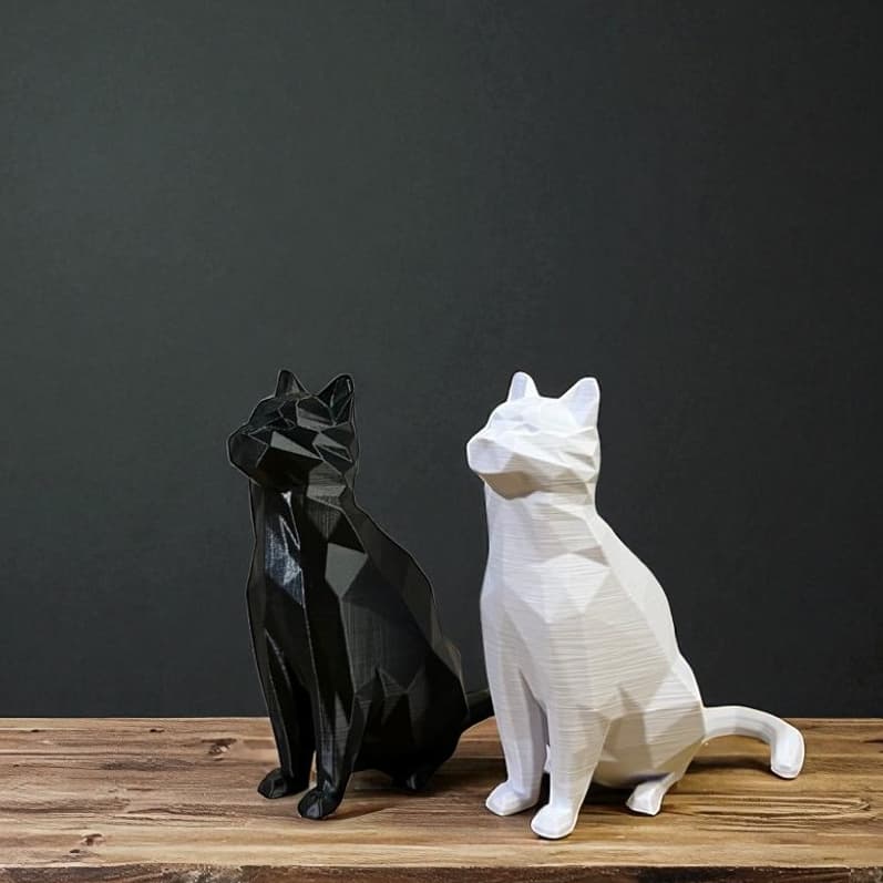 Estatueta Gato Decorativo Decoração Enfeite Casa Sala Quarto