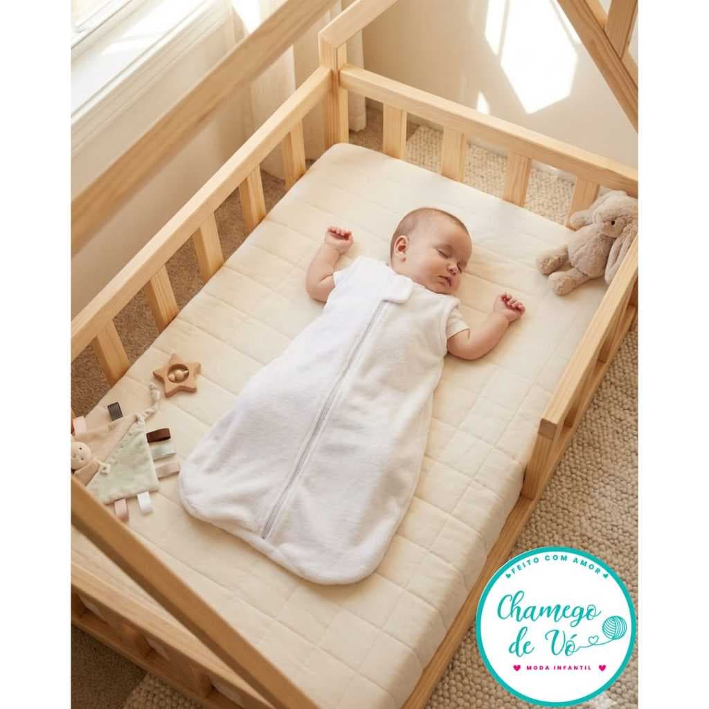 Saco de Dormir Bebê Casulo Fleece mais leve meia estação com Ziper