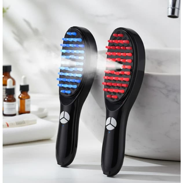 Escova Massageadora Capilar LED Sem Fio Escova Elétrica Vibratória