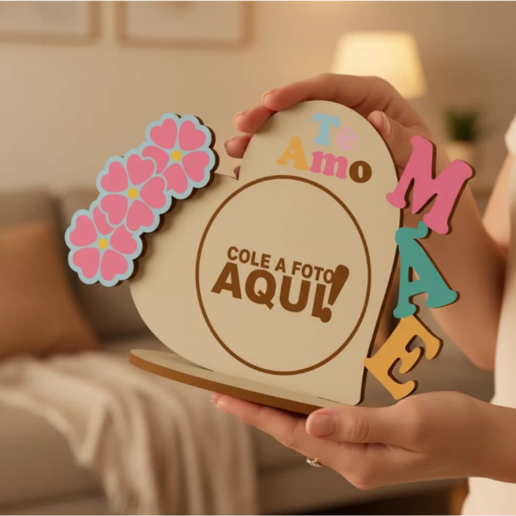 12 Lembrancinhas Dia Das Mães Coração Para Colar Foto e Pintar em MDF cru ideal para escolas