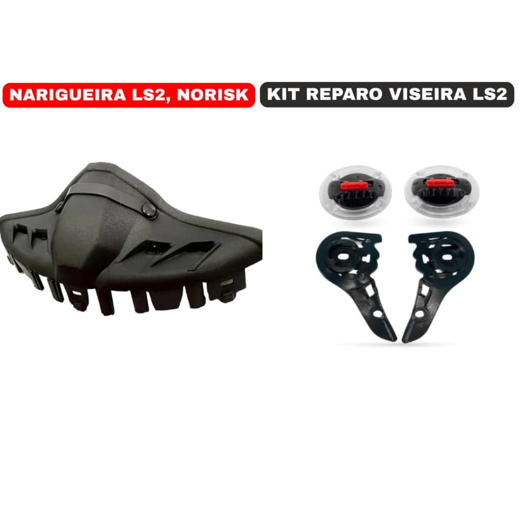 Narigueira Com Clip Respiravel + Kit Reparo Viseira Capacete