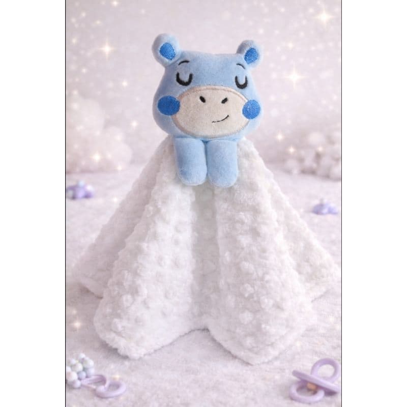 Naninha de bebê Hipopótamo PERSONALIZADA Premium Hipoalergênica para Menino e Menina . Maternidade Chá de bebê enxoval