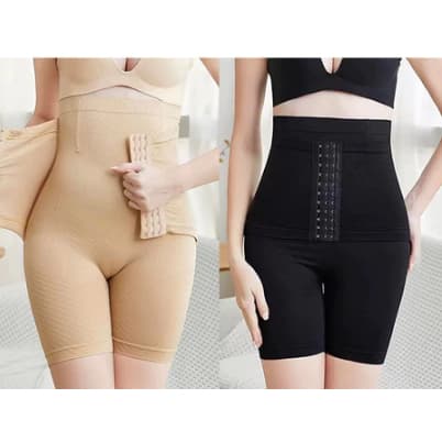 Short Cinta Modeladora Fechamento Em Colchetes 4 barbatanas Valoriza e modela a cintura e abdômen Short Empina Bumbum