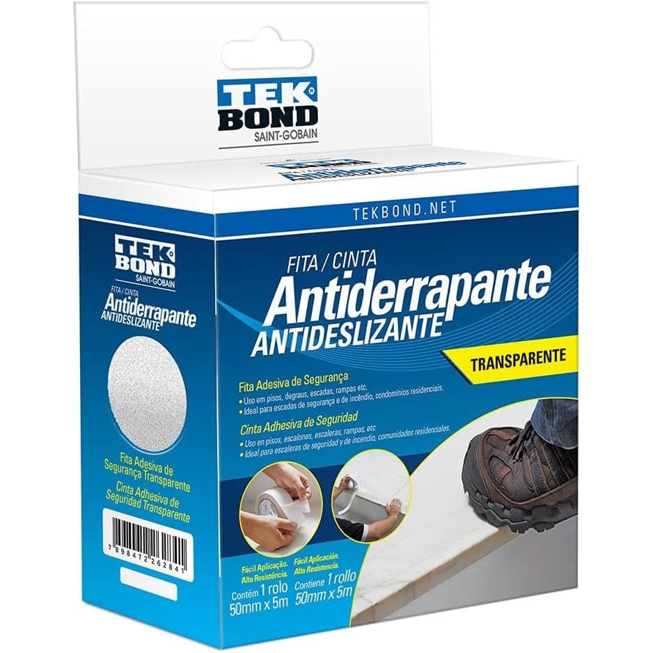 Fita antiderrapante Tekbond transparente 50mmx5m