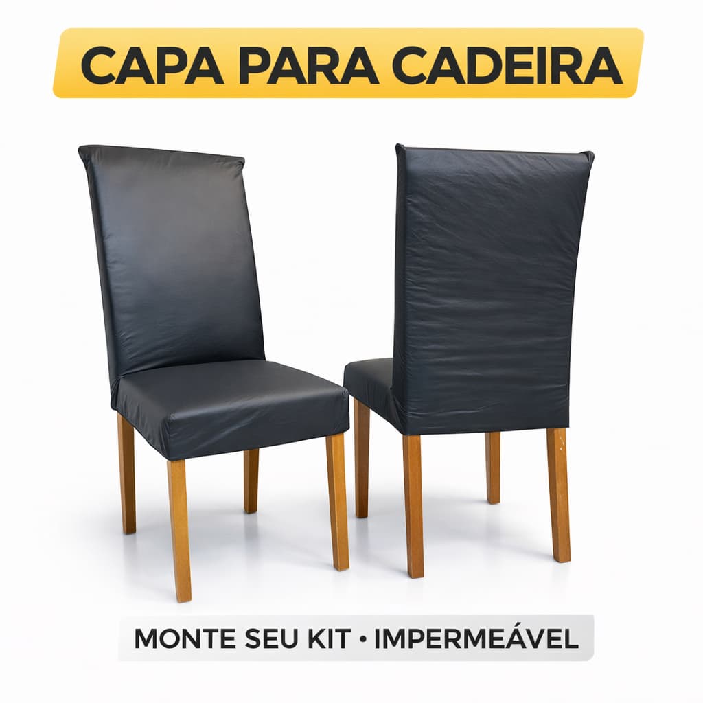 Capa para Cadeira de Jantar Impermeável Protege Poeira Arranhões Água e Manchas