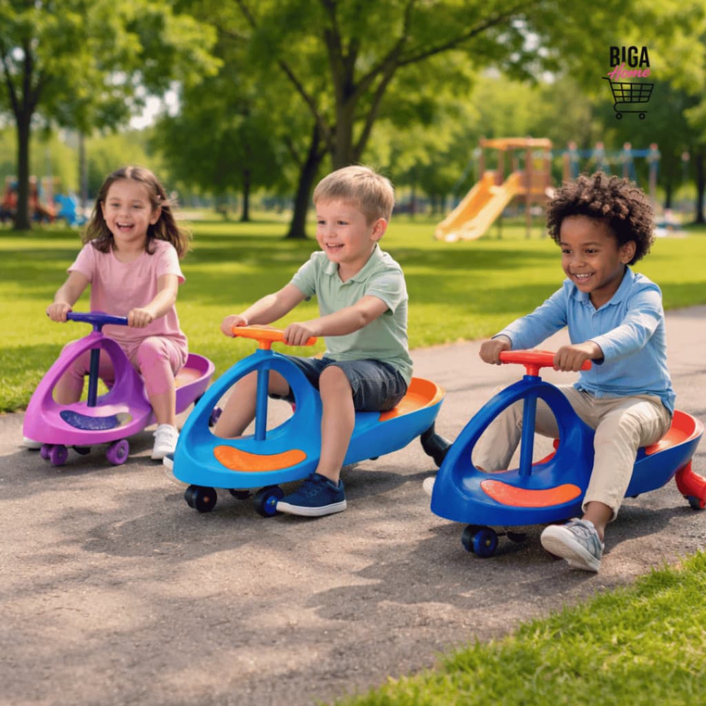 Carrinho Ginga Infantil 360° LED Sem Pedal Suporta até 100kg