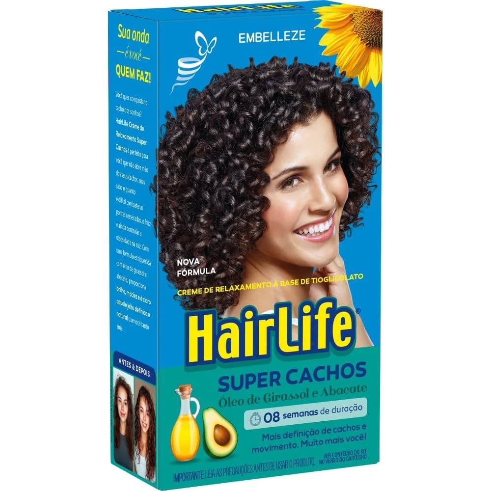 Creme de Relaxamento HairLife Super Cachos Solto e Natural