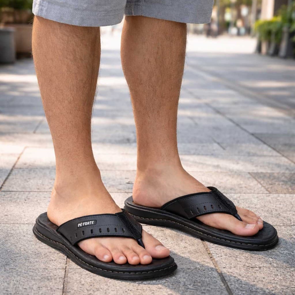 Chinelo de Dedo Papete Masculino Anatômico Confortável Macio Antiderrapante Dia Dos Pais Casual