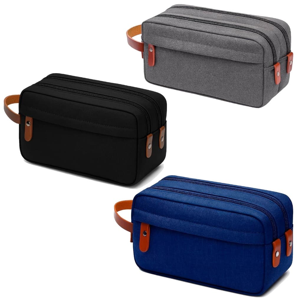 Necessaire Masculina Impermeável Grande Viagem Trabalho Organizador 2 Compartimentos Bolsa Multiuso
