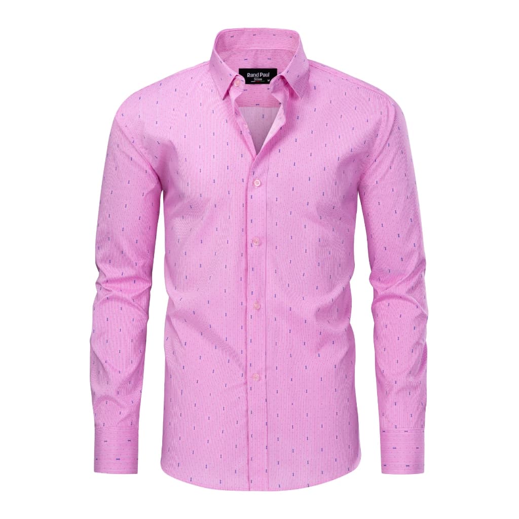Camisa Social de Manga Comprida Estampada Antirrugas Fabricada Na China
