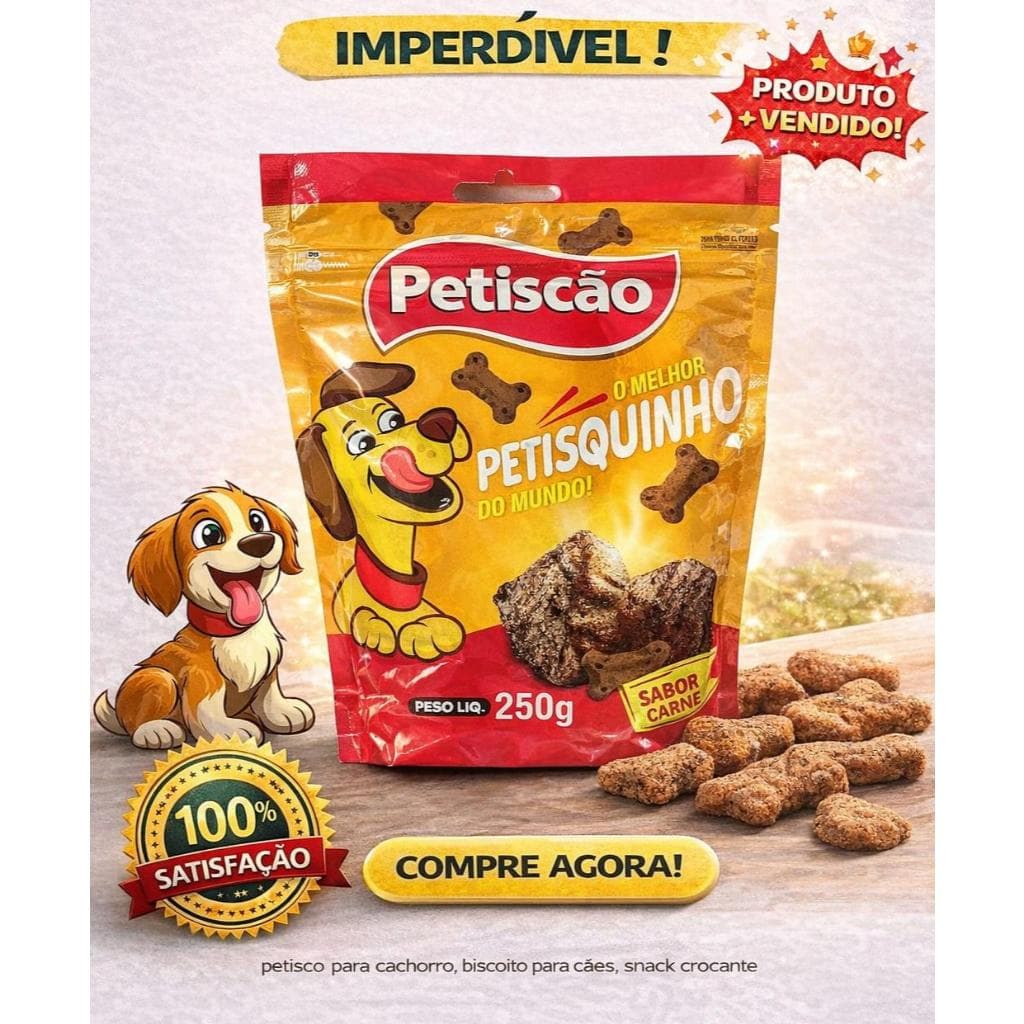 Bifinho Petiscão para Cães Sabor Carne 250g