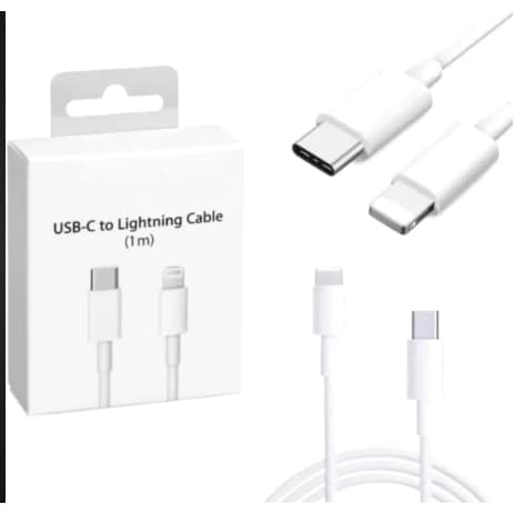 kit 20/10/6 Cabo USB C para Lightning, Certificado Apple, 1m, Branco
