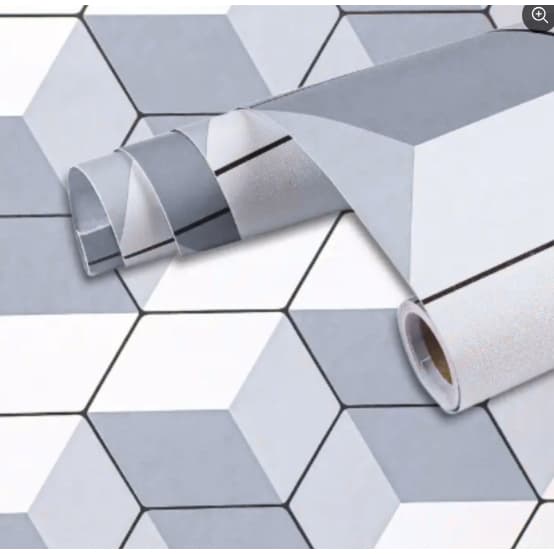 Papel de Parede Adesivo PVC Estampa Tela Geométrica - 5 Metros Renove Sem Obras! Impermeável e Fácil de Aplicar!
