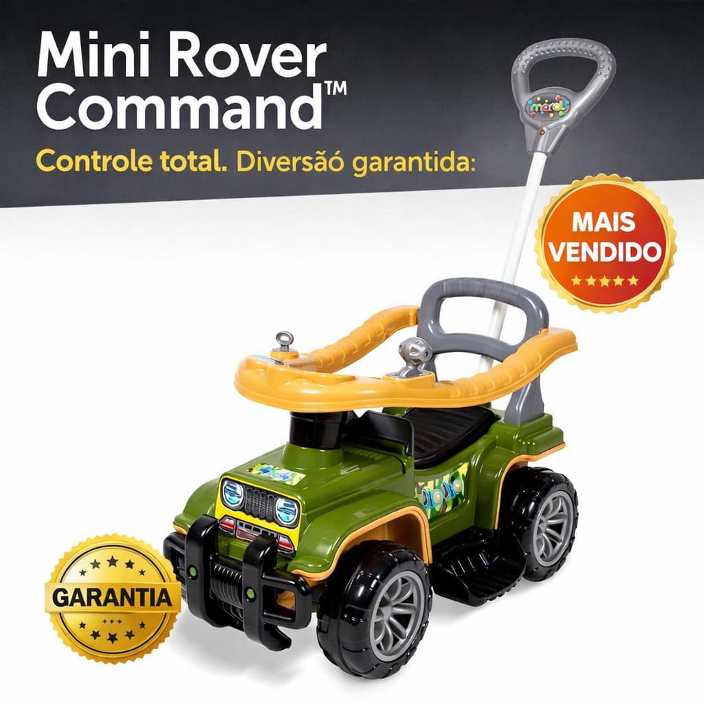 Jip Jip Militar Carrinho Passeio Com Empurrador Maral