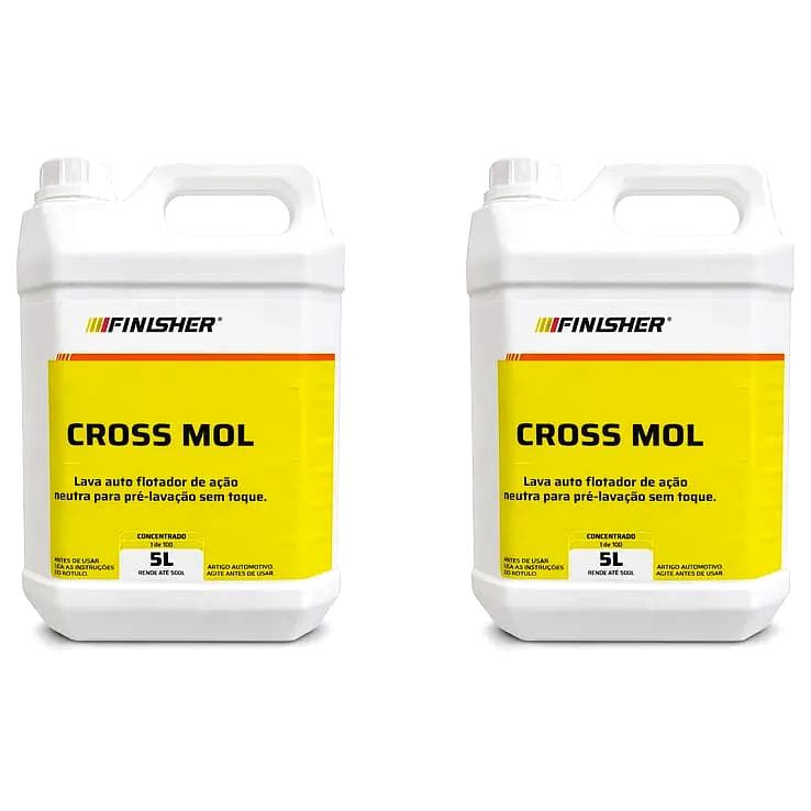 Kit 2x Cross Mol Finisher 5L – Lava Auto Flotador Neutro Concentrado (Pré Lavagem Automotiva)