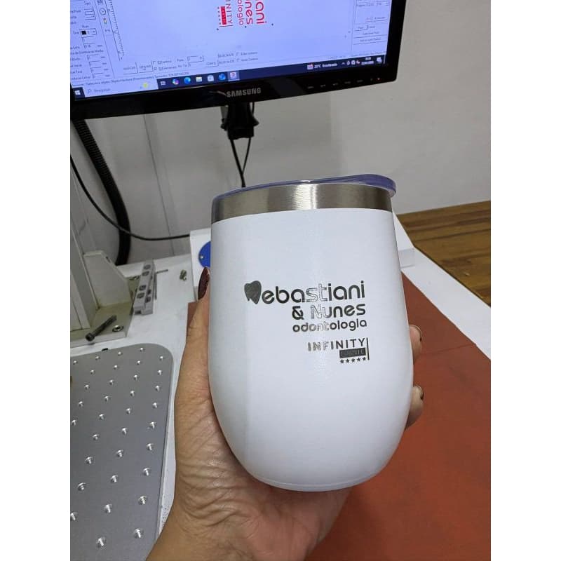 kit 25, 50, 75 ou 100 copos Cuia personalizado a laser 360 ml