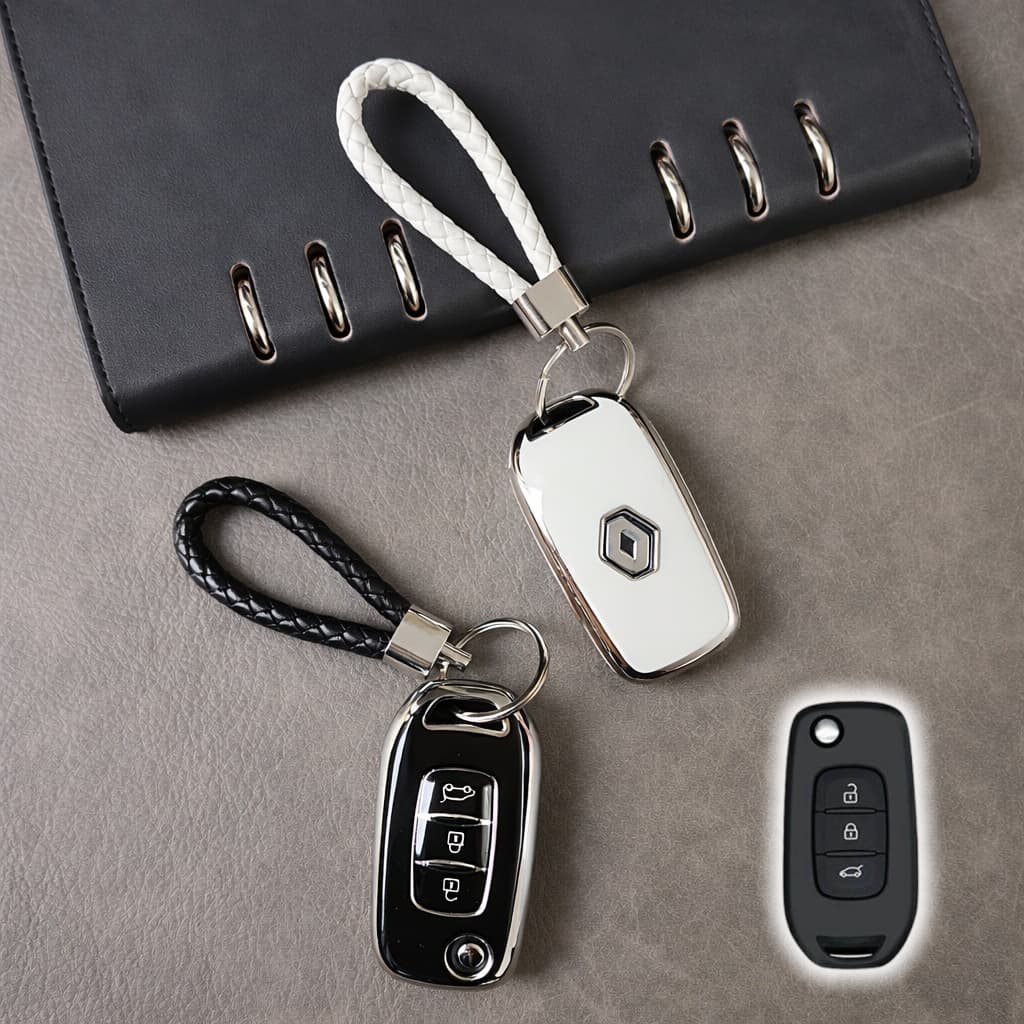 Capa de Chave Renault Sandero Logan Duster Captur Oroch 3 Botões TPU Premium Proteção Anti Risco