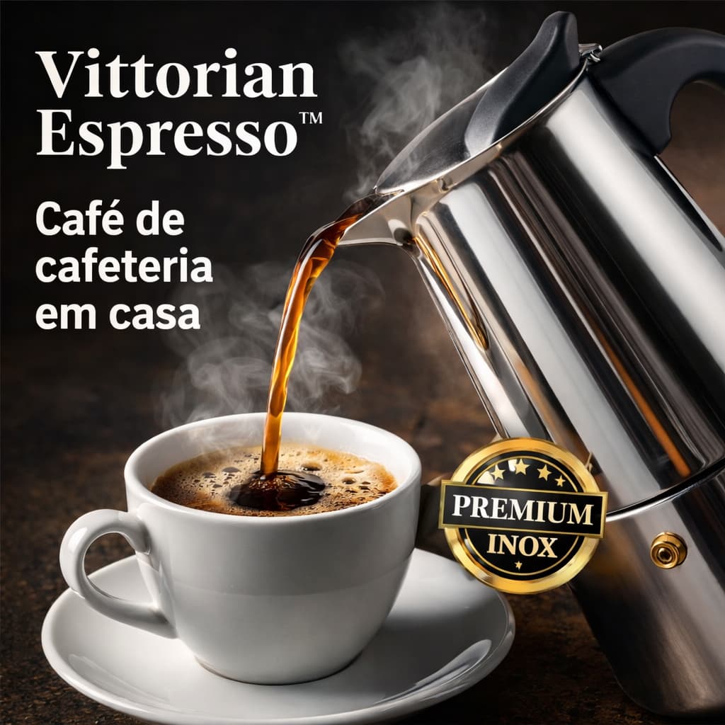 Cafeteira Italiana Inox 6 Xícaras Moka Café Forte Espresso Premium Fogão Resistente Econômica