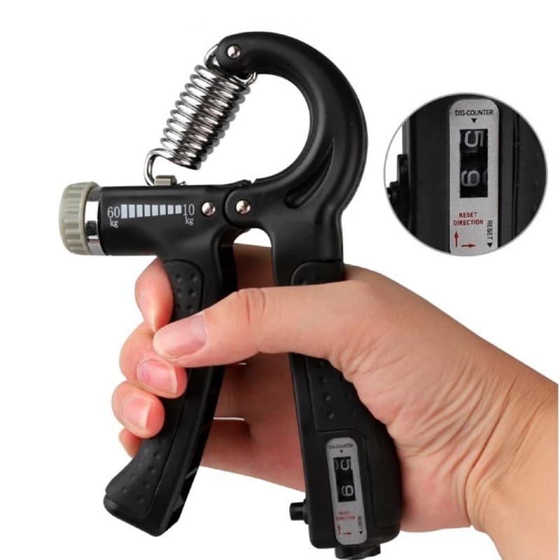 Hand Grip Com Ajuste De Intensidade 5-60kg Handgrip Fitness Malhador De Mão Com Contador