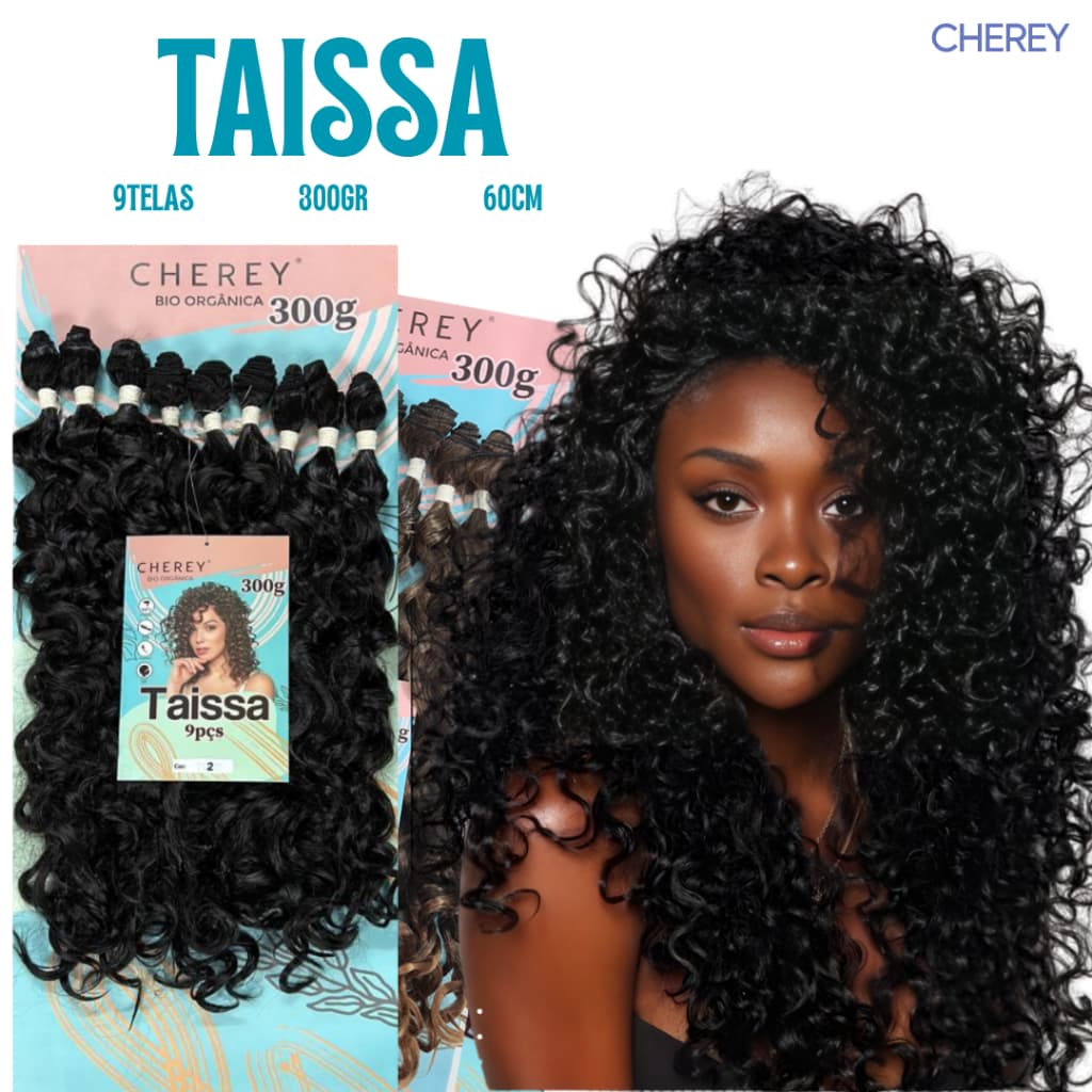 Cabelo Cacheado Taissa 60cm 9 Telas Cherey