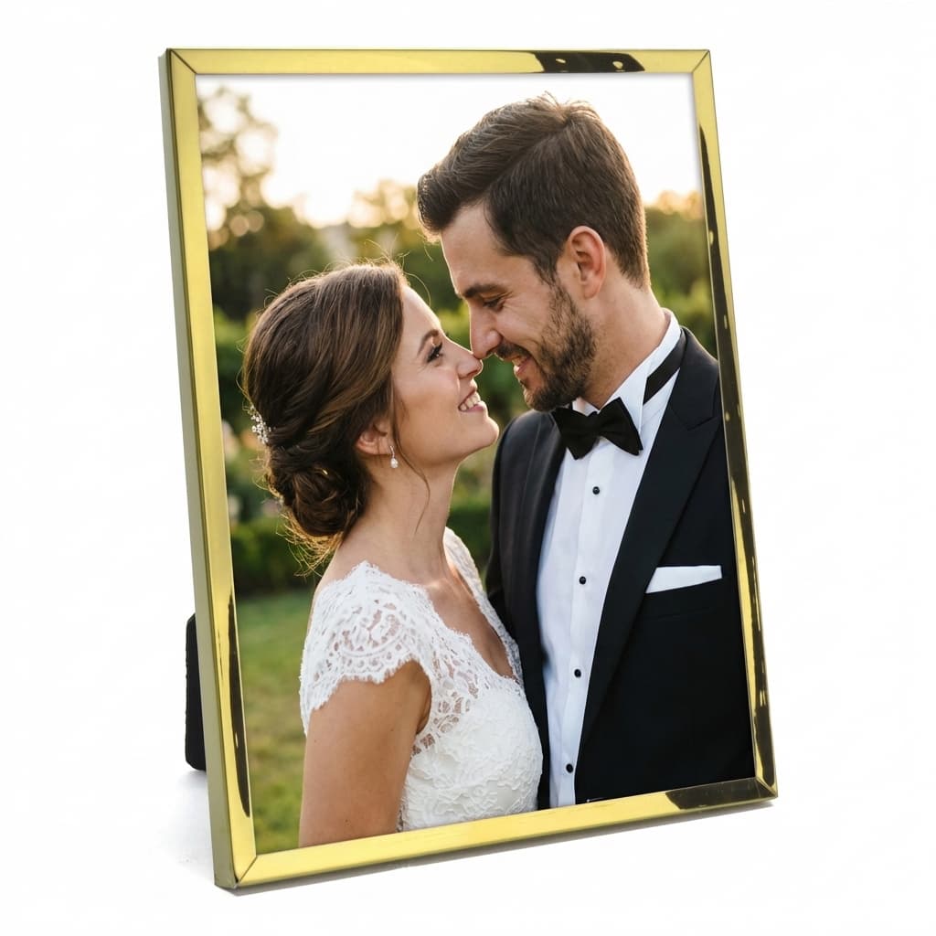 Porta Retrato 10x15, 15x20 ou 20x25 Dourado, Prata ou Rosé Gold Bronze Moldura Em Metal