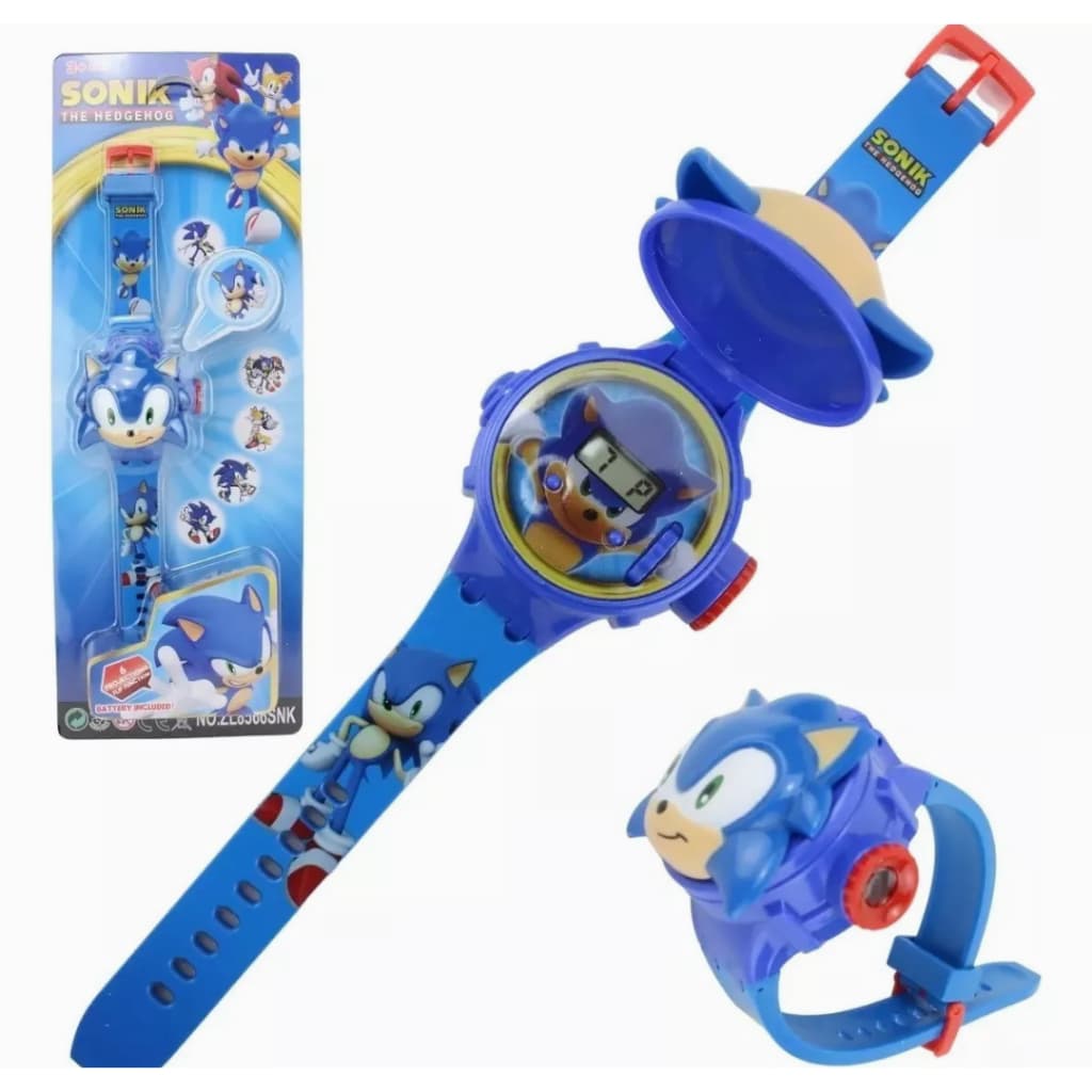 Relógio Projetor 3d Sonic Infantil