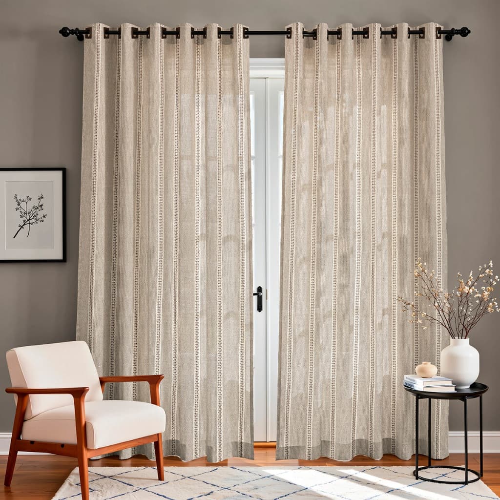 Cortina Luxo Sala/Quarto Com Ilhós Entrelaços Várias Medidas 2,80 X 2,40m / 2,80 X 2,60m / 2,80 x 2,80m / 2,80 x 3,00m