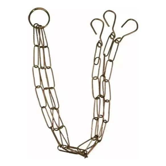 Kit 6 Corrente tripla 44 cm para pendurar vaso suspenso planta flores jardim
