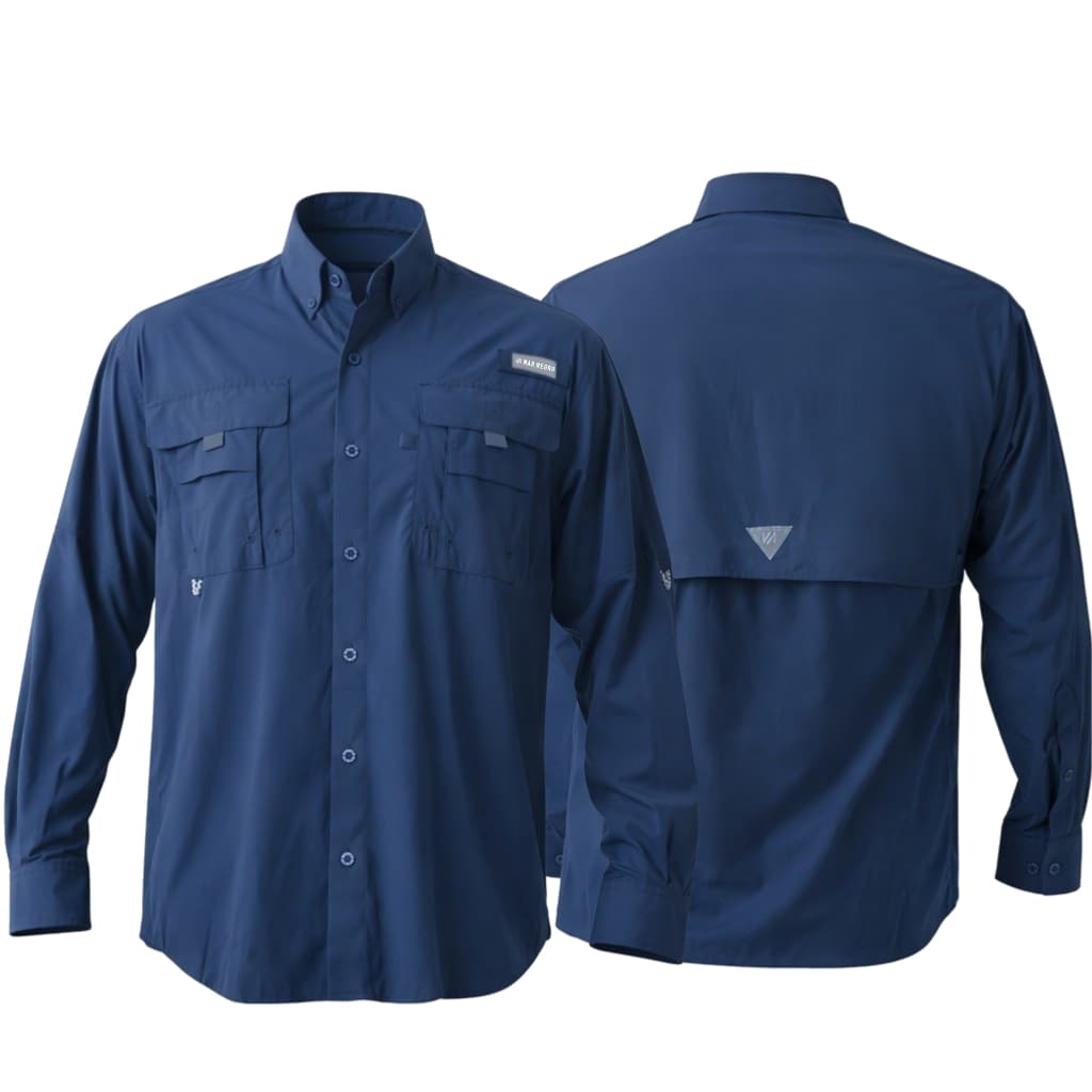 Camisa De Pesca Mar Negro botão Classic plus areia preta marinho promoção camista poliamida com elastano