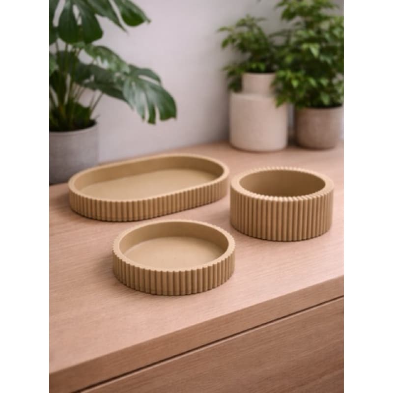 Kit 3 Bandejas Organizadoras Decorativas Minimalistas | Multiuso Elegante