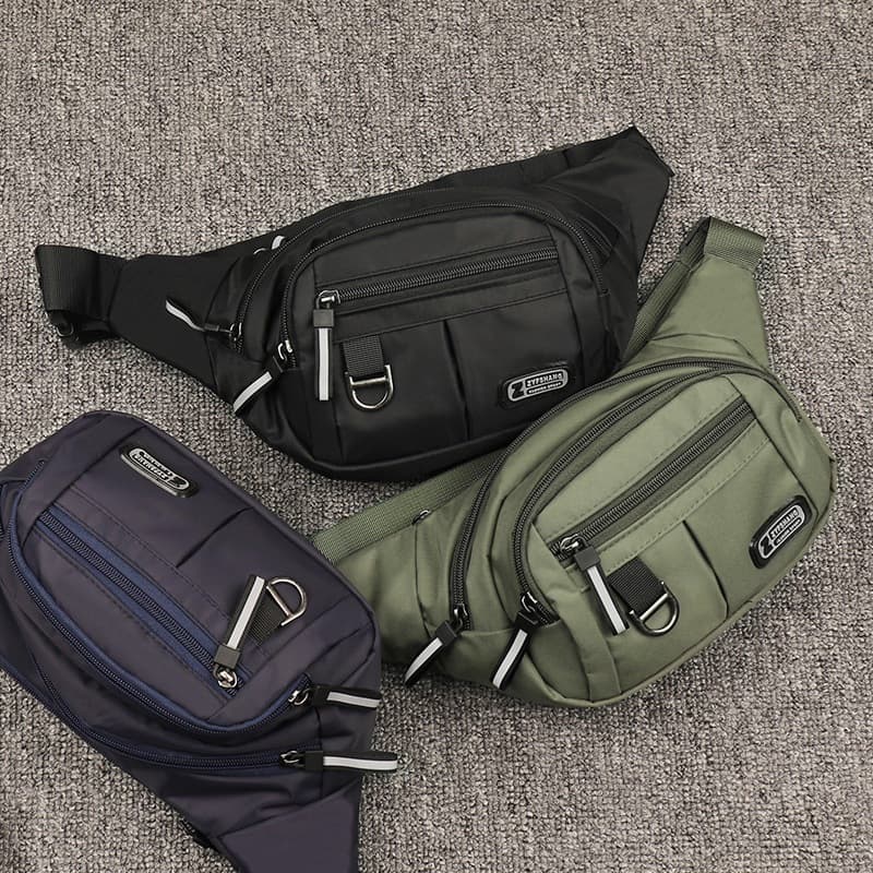 Pochete Impermeavel Bolsa Transversal ou de cintura para motoboy esportista multiuso cor aleatória (cinza, preto ou verd