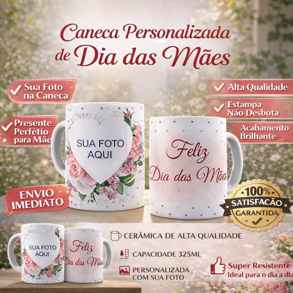 caneca personalizada dia das mães/caneca com foto personalizada/presente dia das mães/caneca personalizada com foto
