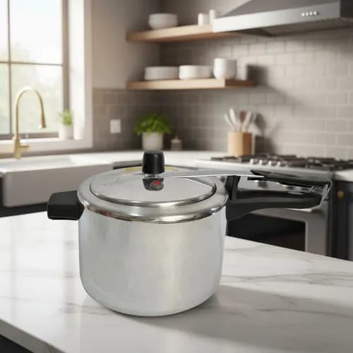 Panela de Pressão Mr.Cook 4,5L Polida Alumínio Original Reforçada para Fogão a Gas