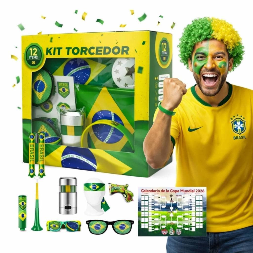 Kit Torcedor Brasil Copa do Mundo 2026 Completo
