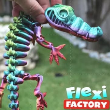 Crocodilo Esqueleto Articulado Brinquedo Jacaré Coleção Flexi Toy
