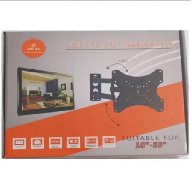 Suporte Articulado para TV 10” a 70” | Suporte de Parede Universal com Inclinação e Giro 360•