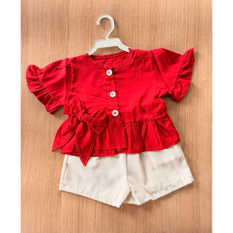 Conjunto Menina Infantil Bebê Algodão