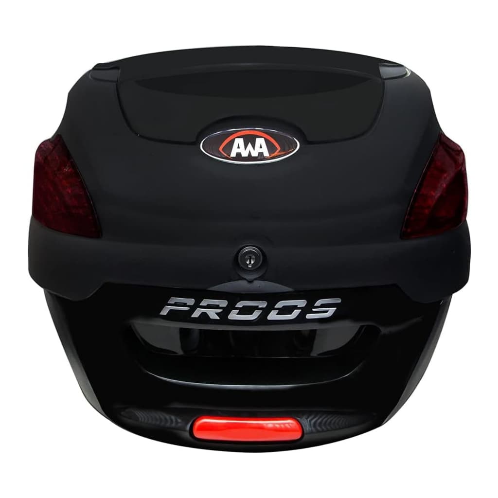 BAÚ MOTO AWA PROOS 41L ORIGINAL + BASE UNIVERSAL COM ENGATE RÁPIDO REMOVÍVEL