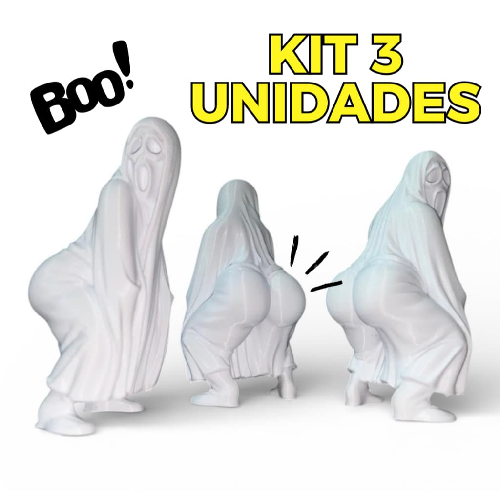 Kit 3 Fantasmas Engraçadas - Decoração Criativa, Divertida e Atrevida