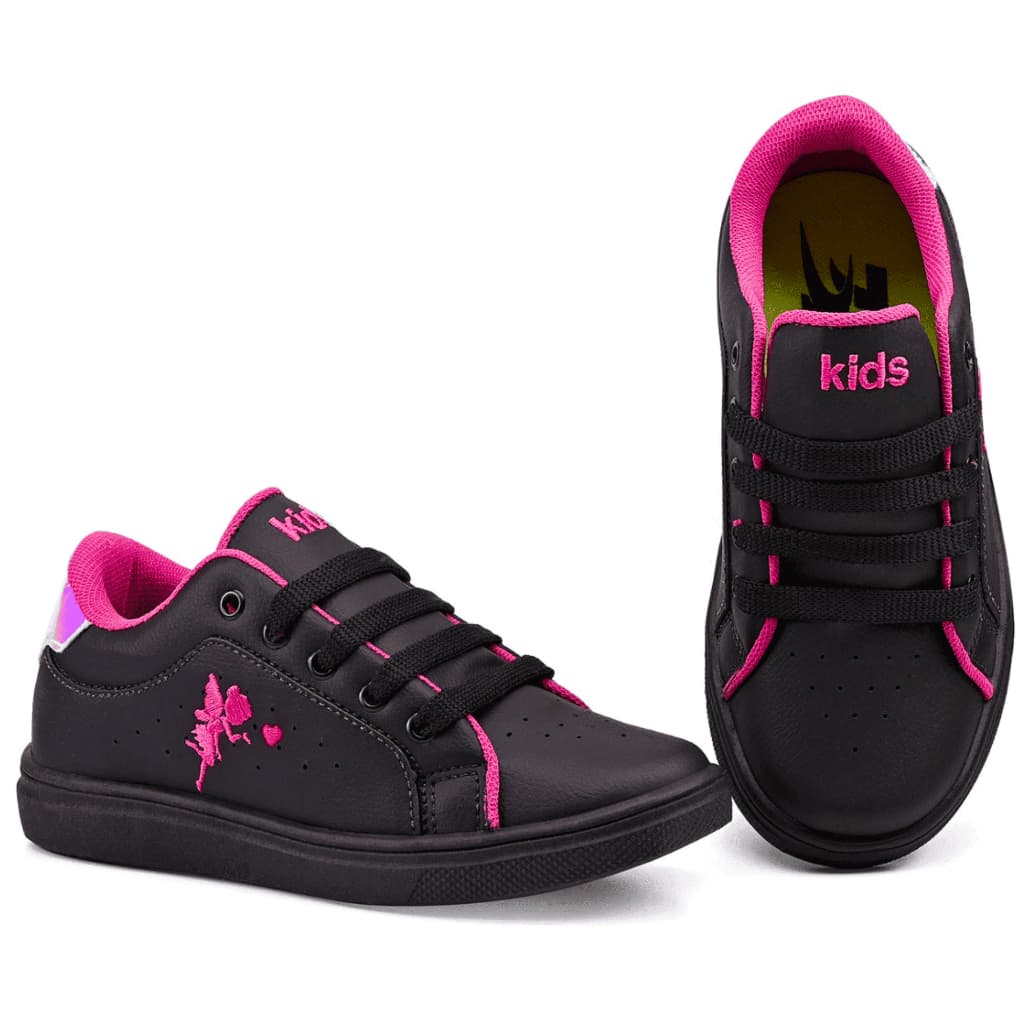 Tênis Infantil Menina 3F Casual Escolar Fadinha Confortável Leve Macio Princesa Moda Meninas