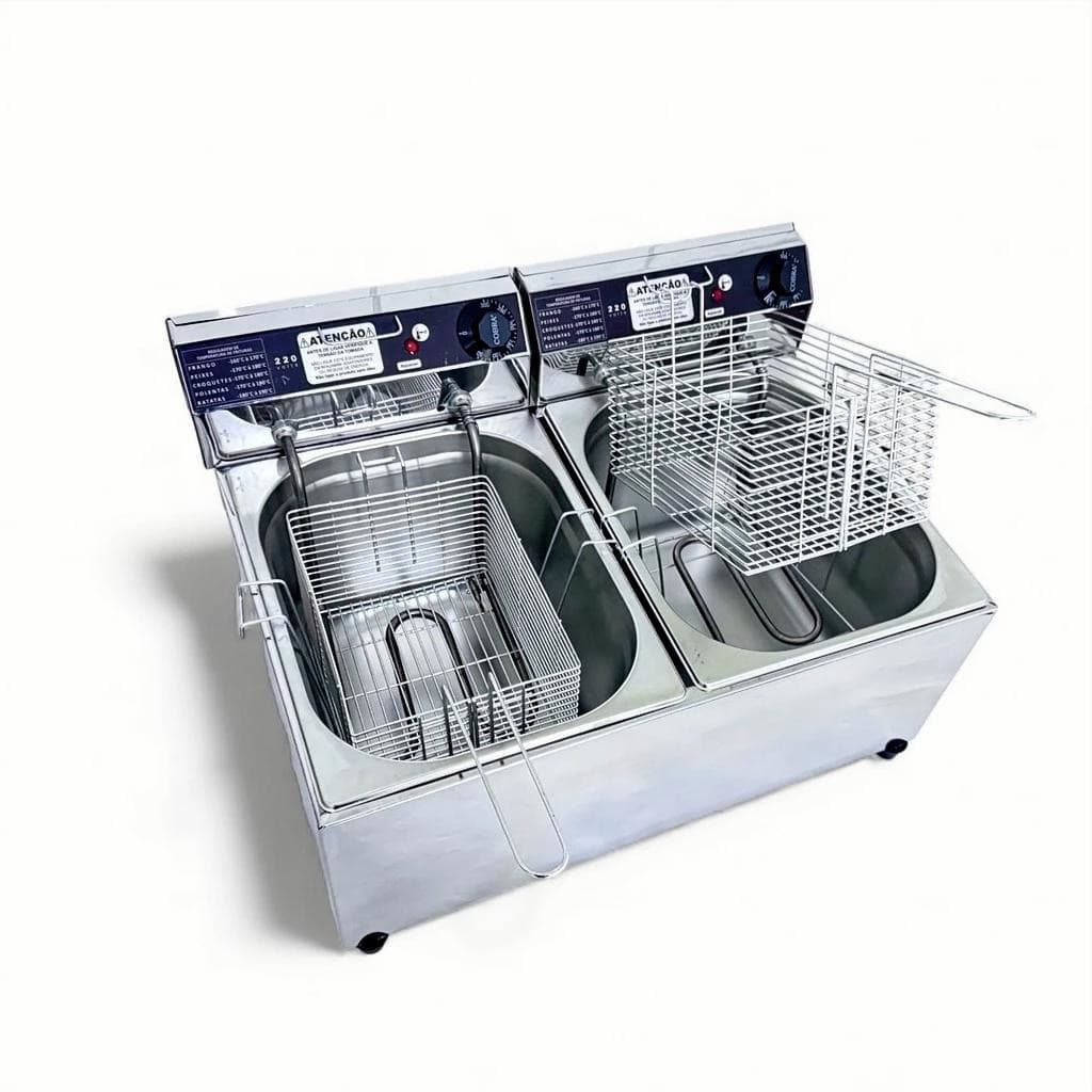 FRITADEIRA ELÉTRICA 10LTS 2 CUBAS 127V