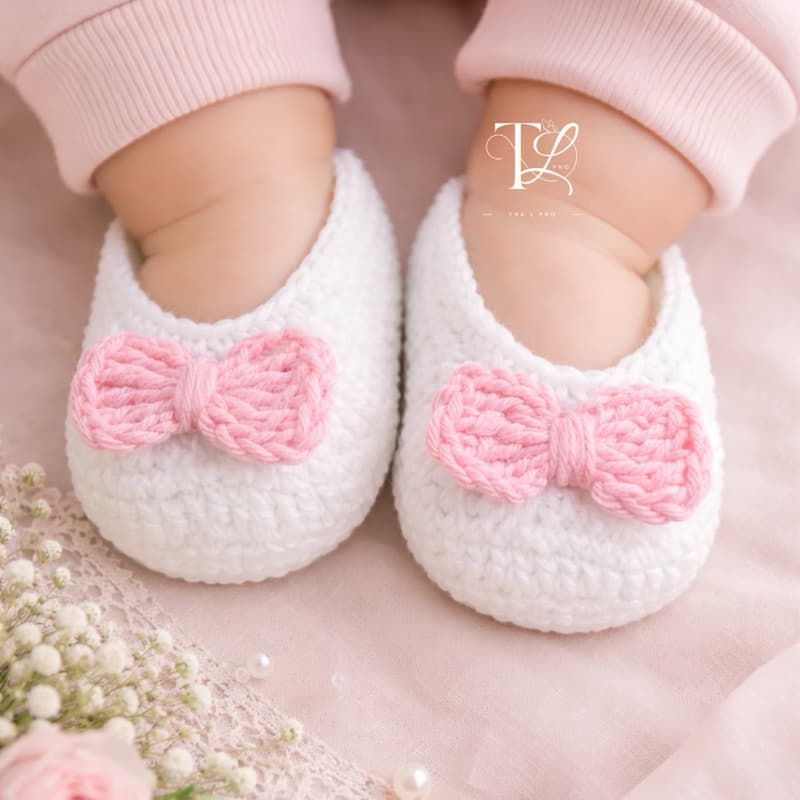 Sapatinho de Crochê com elástico para bebês 9 cm / Sandálias infantil em Algodão. Envio imediato