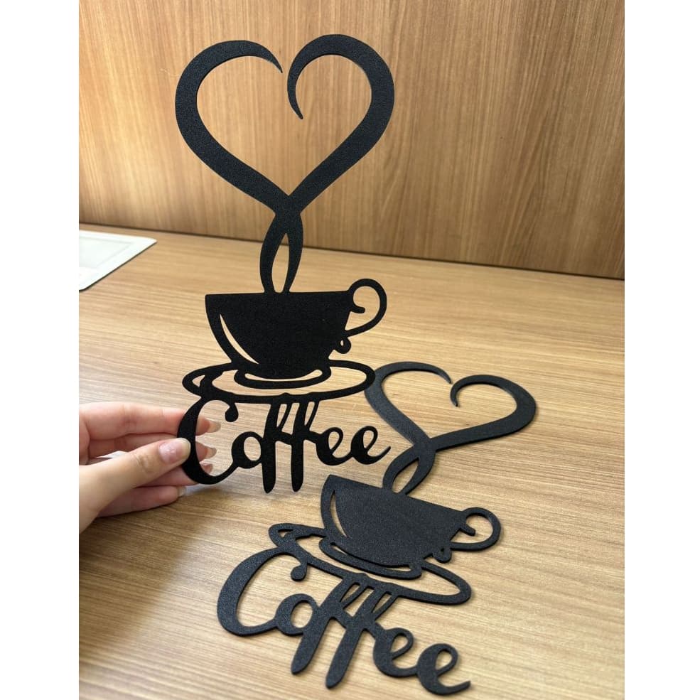 Decoração Cantinho do Café Quadro Vazado Coffee Minimalista Placa Decorativa Cozinha Enfeite Cozinha