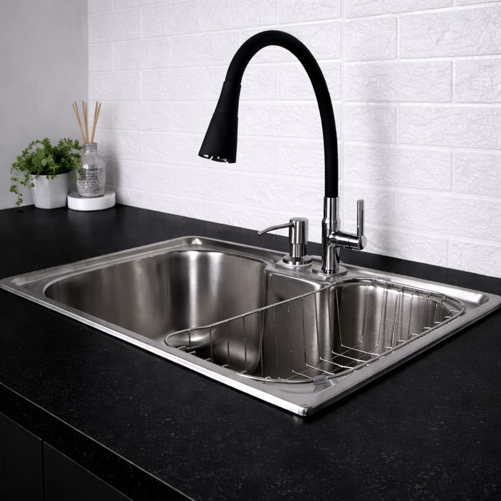 Kit Cuba Gourmet Cozinha Aço Inox 304 + Torneira + Acessórios