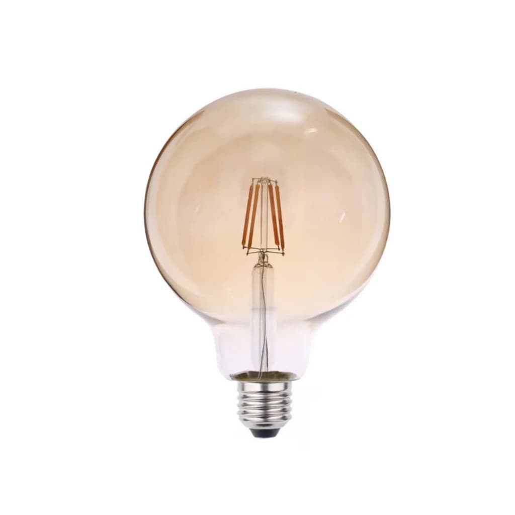 Lâmpada LED Filamento G80 4W E27 com Iluminação Aconchegante e Design Vintage Âmbar