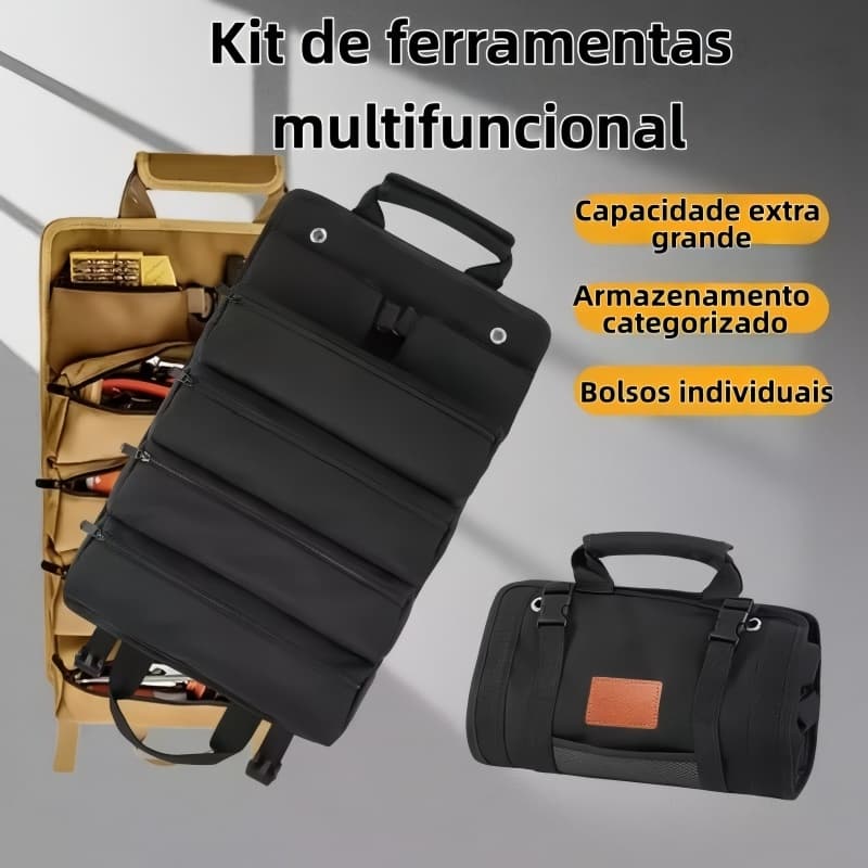 Bolsa multifuncional para armazenamento de ferramentas