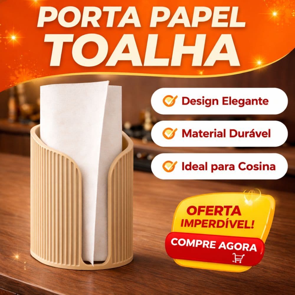Porta Rolo de Papel Toalha Porta Papel Toalha Cozinha Organizador Bancada Premium
