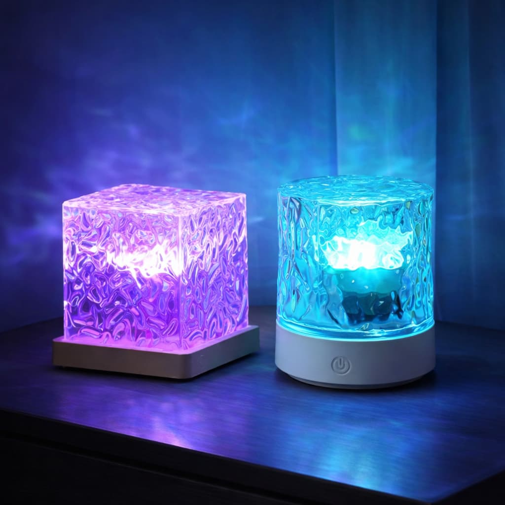 Luminária Decorativa Ocean Aurora RGB Mesa Efeito Ondulação 16 Cores Ambiente