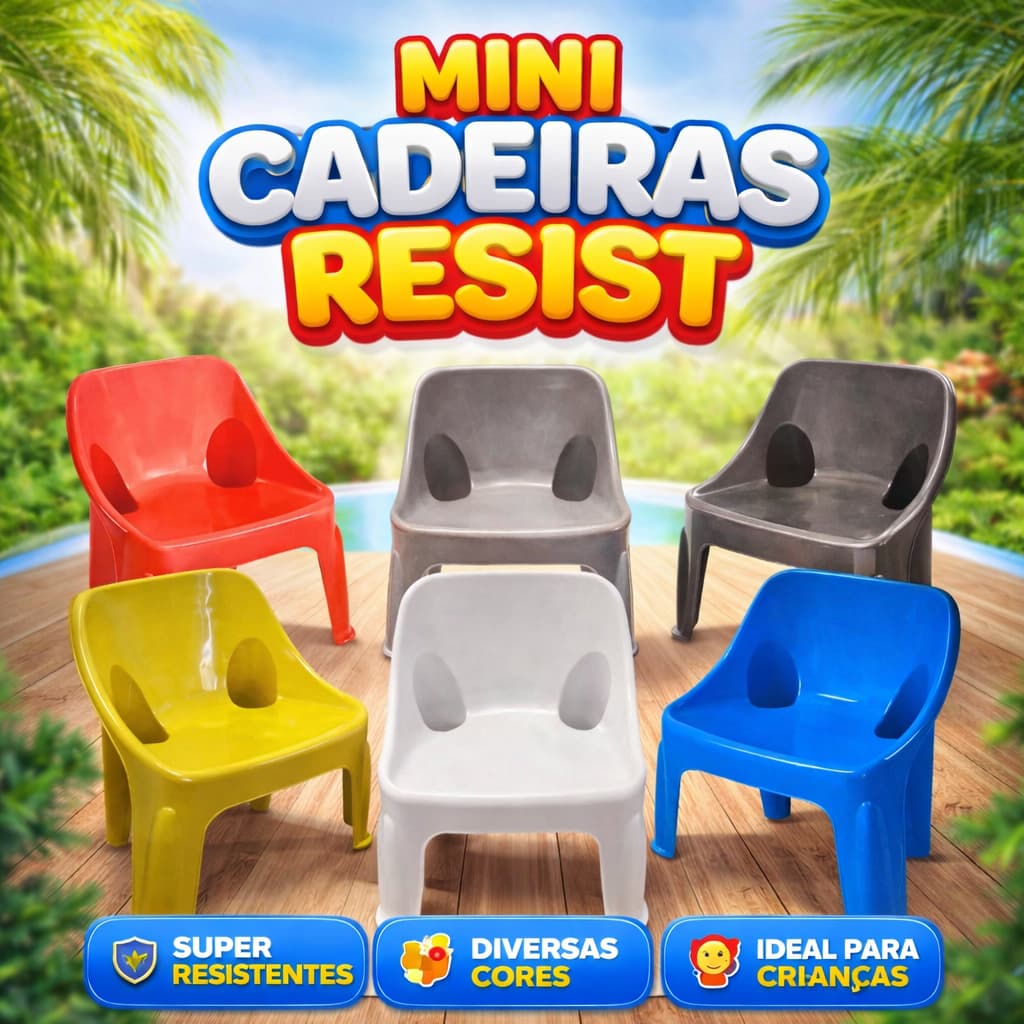 Cadeira Mini Resist Infantil Até 80Kg | Criança, Manicure e Pescaria