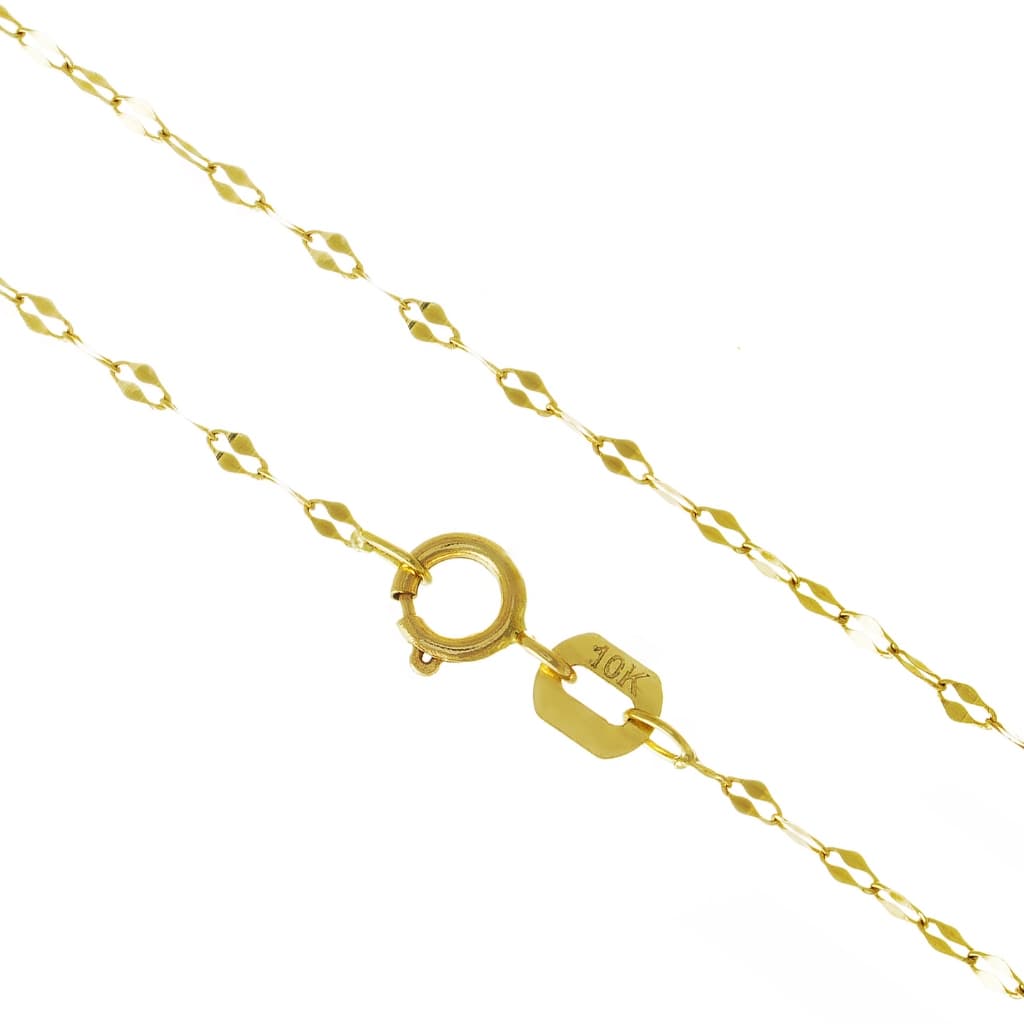 Corrente Ouro 10k 416 Feminina Coffee 45cm 17cm 18cm Resistente